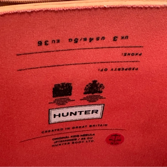 Hunter boots BIG girl size 4 - Picture 5 of 7